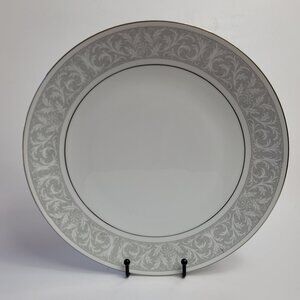 Imperial China Whitney Chop Plate White Gray Band Leaf Scrolls W. Dalton